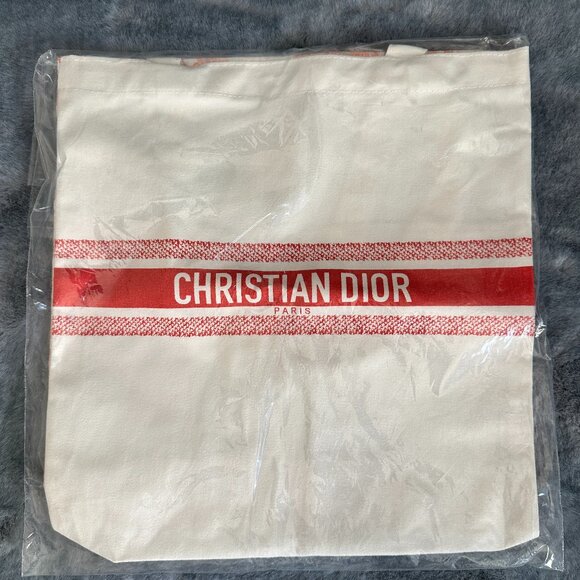 Dior Handbags - GWP Christian Dior Riviera Red/Orange Cotton Tote